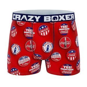 CRAZY BOXER COCA COLA Badge Men's Boxer Brief (Creative Packaging) - Med